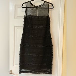 Black lace cocktail dress